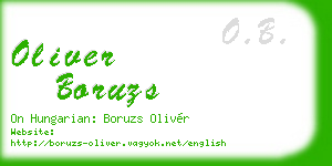 oliver boruzs business card