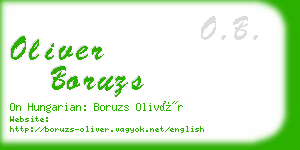oliver boruzs business card